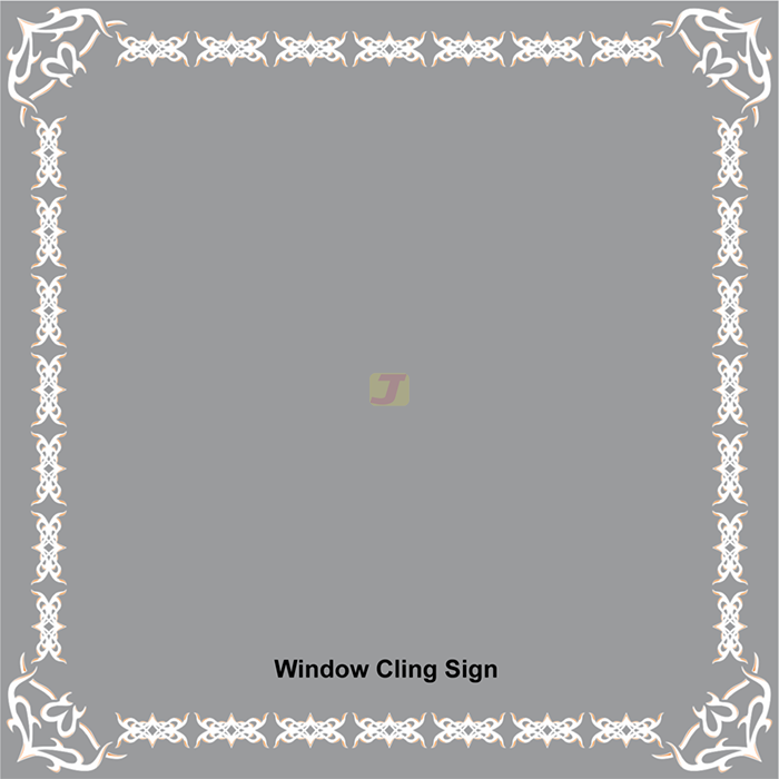 Tribal Design Border Window Cling Kit